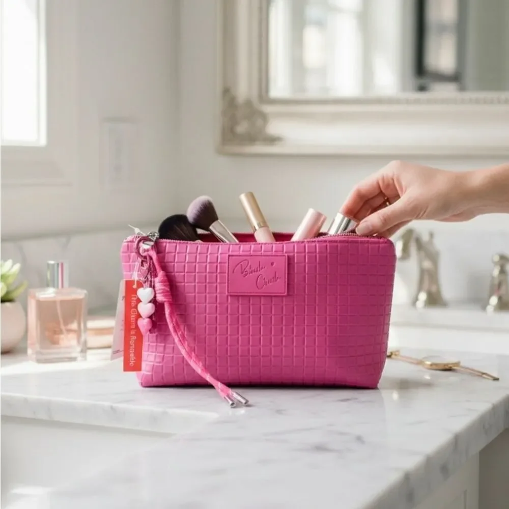 Pink Textured Women's Bag